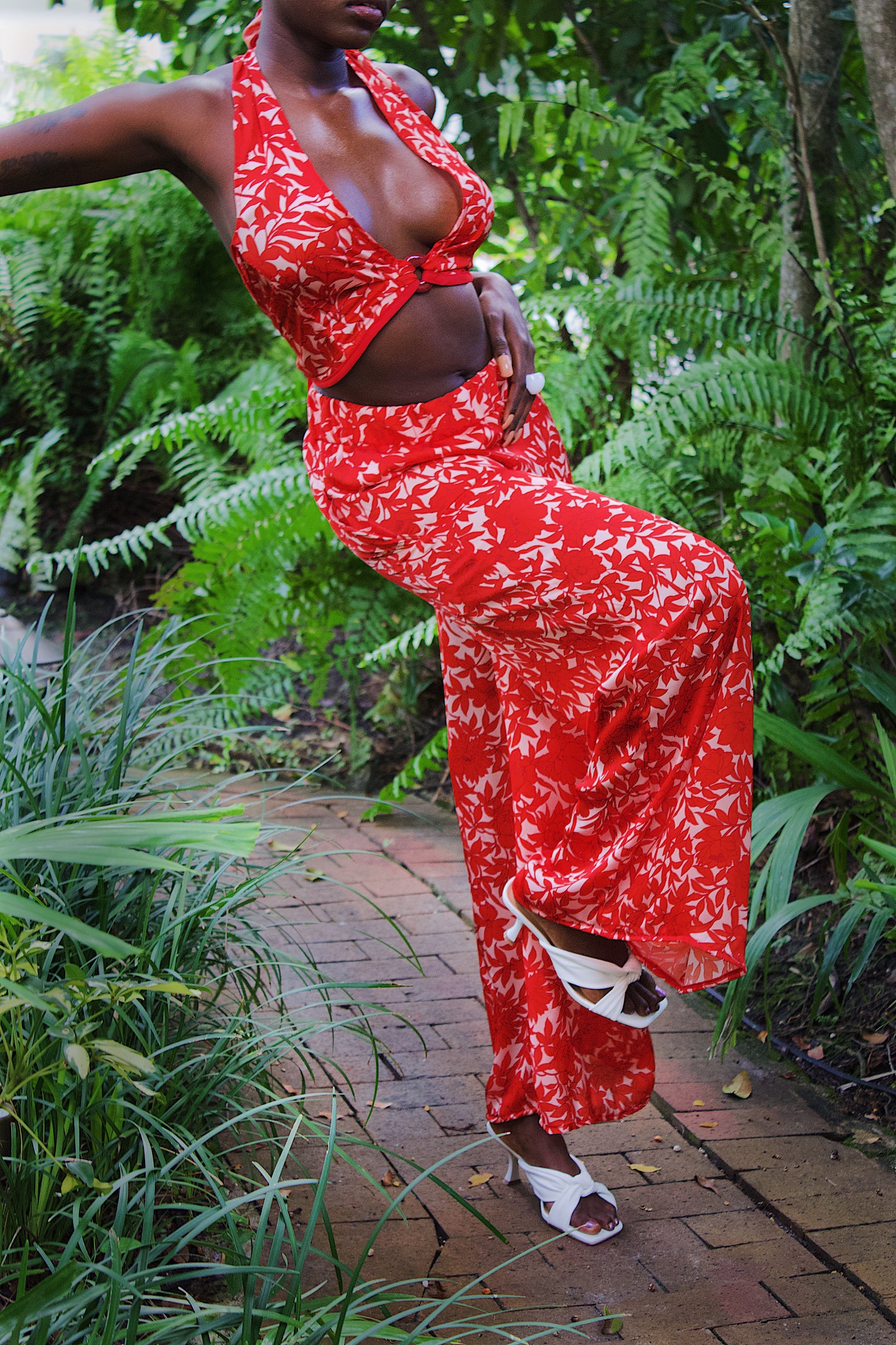 Flowery Palazzo Pants
