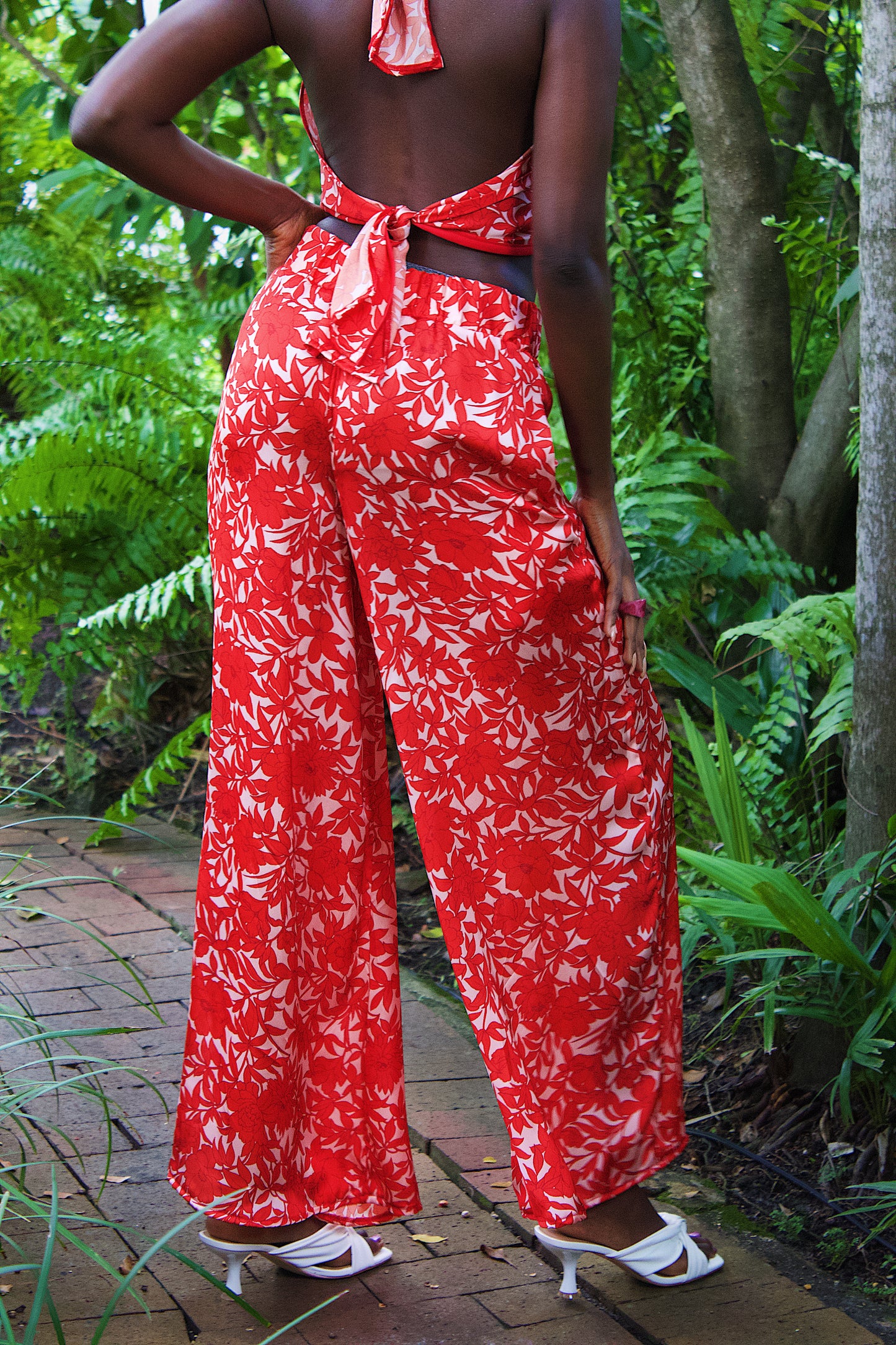 Flowery Palazzo Pants