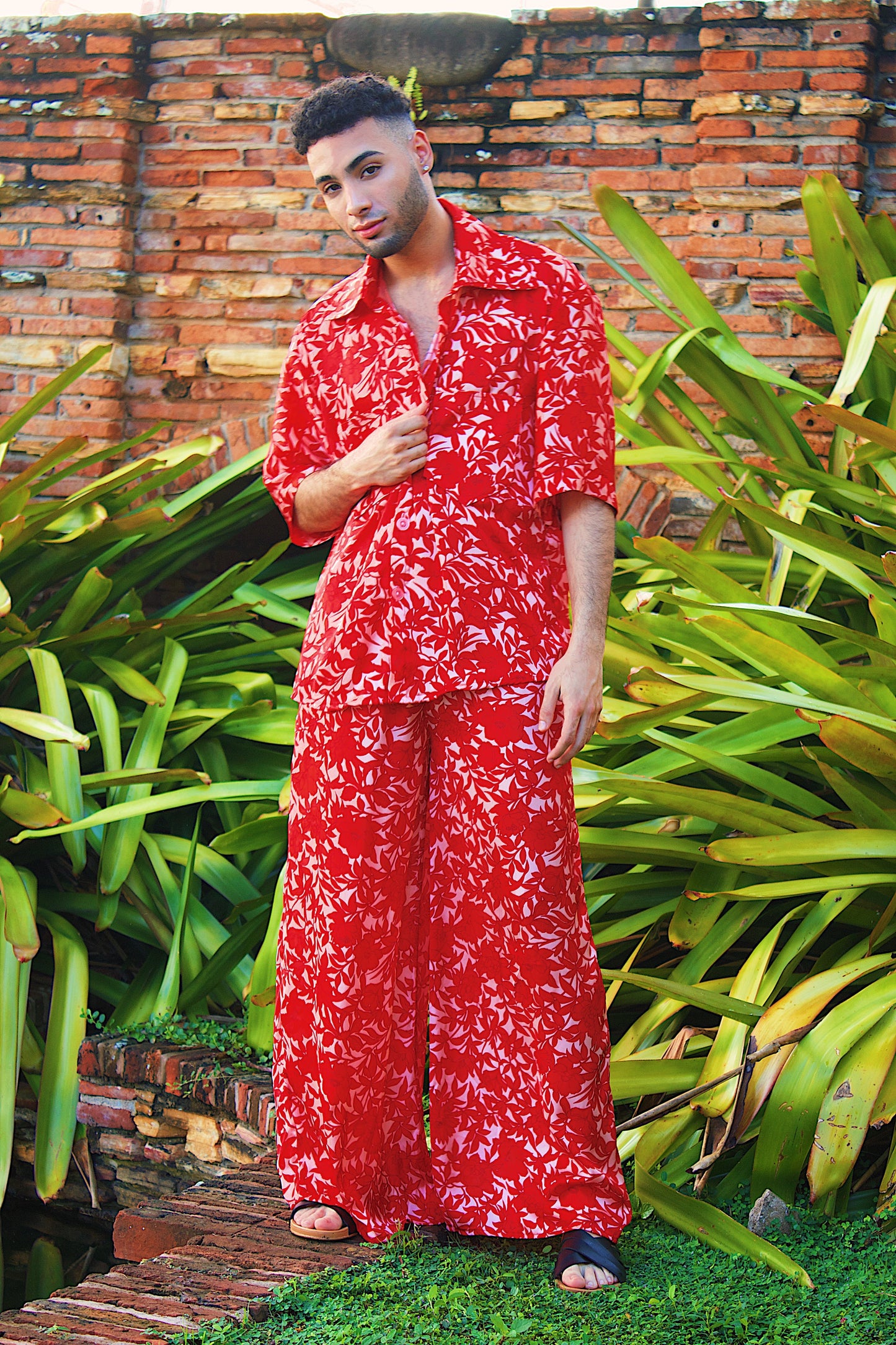 Flowery Palazzo Pants