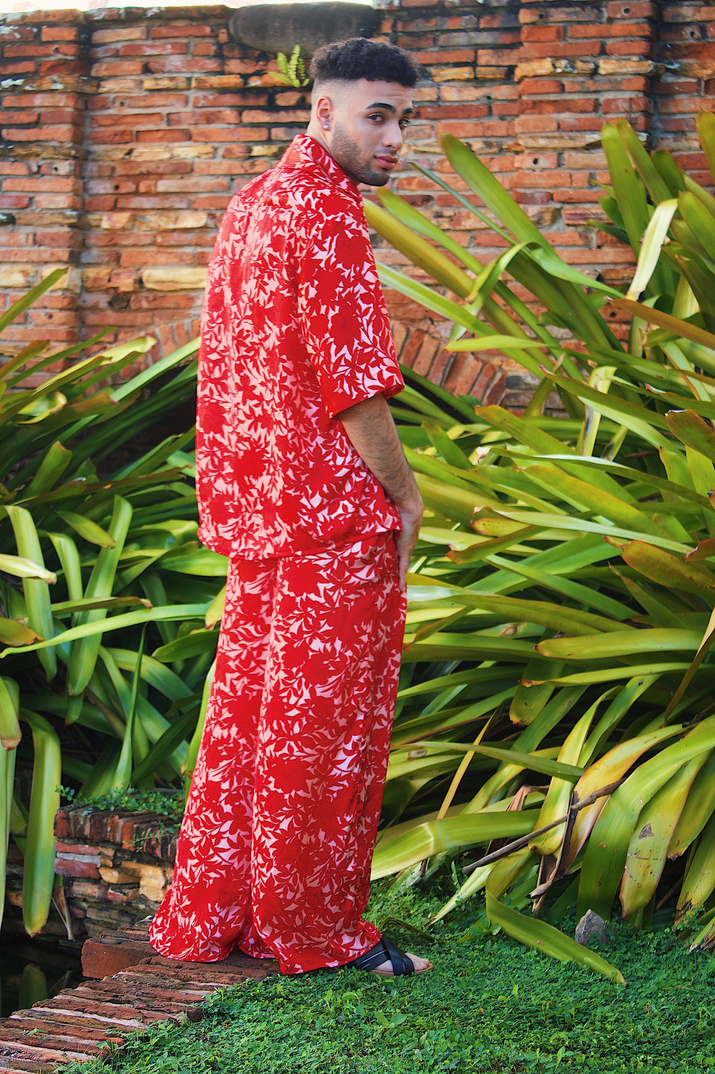 Flowery Palazzo Pants