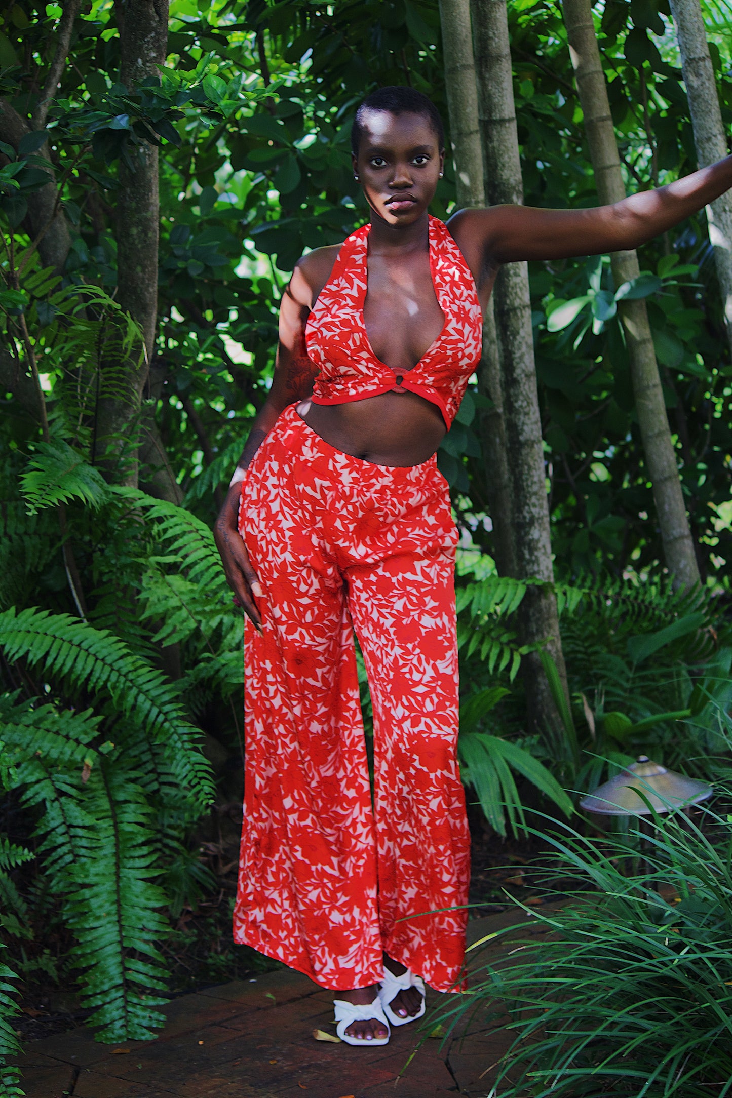 Flowery Palazzo Pants