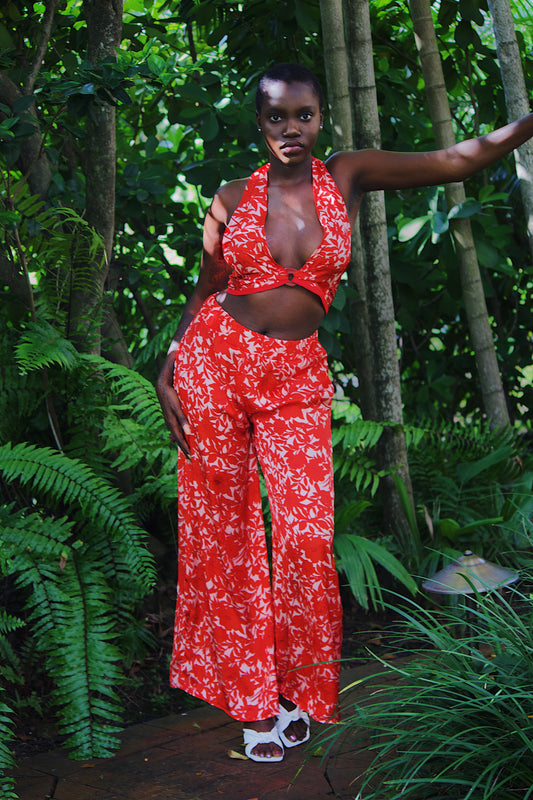 Flowery Palazzo Pants